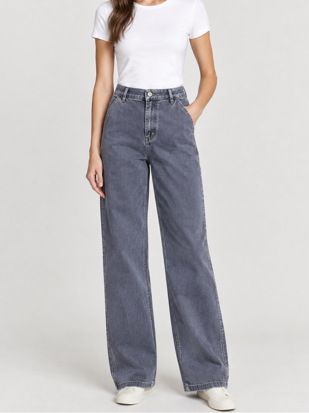 Zara Chino Fit Wide Leg Pants